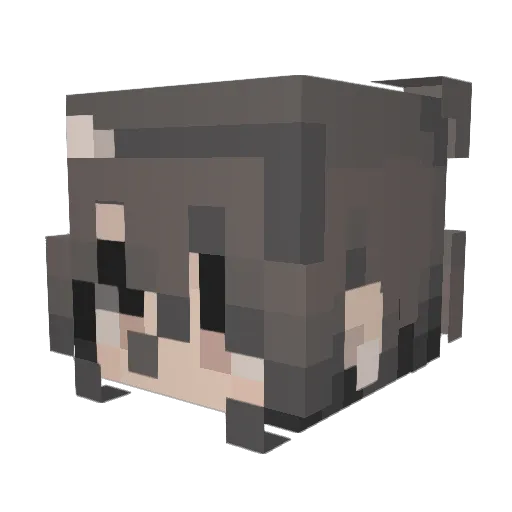 kityRuna Minecraft avatar head, 3D render