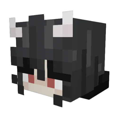 kitykins Minecraft avatar head, 3D render