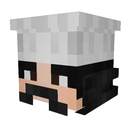 kitykiti Minecraft avatar head, 3D render