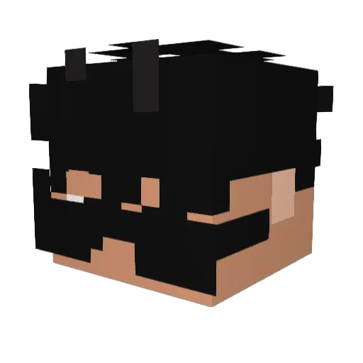kityui Minecraft avatar head, 3D render