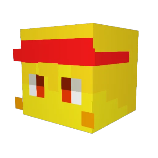 kitzplayz Minecraft avatar head, 3D render