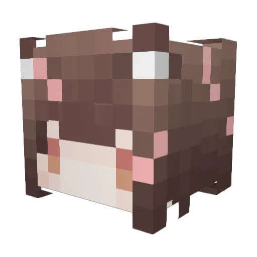 kiutiesized Minecraft avatar head, 3D render