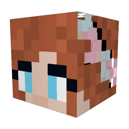 kiuvy Minecraft avatar head, 3D render