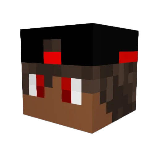 kiwguer Minecraft avatar head, 3D render
