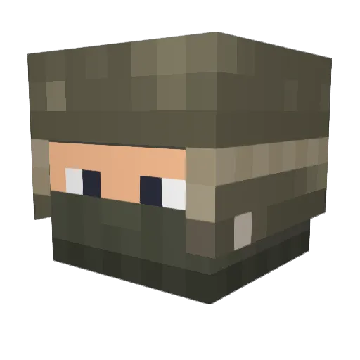 kiwiCZ Minecraft avatar head, 3D render