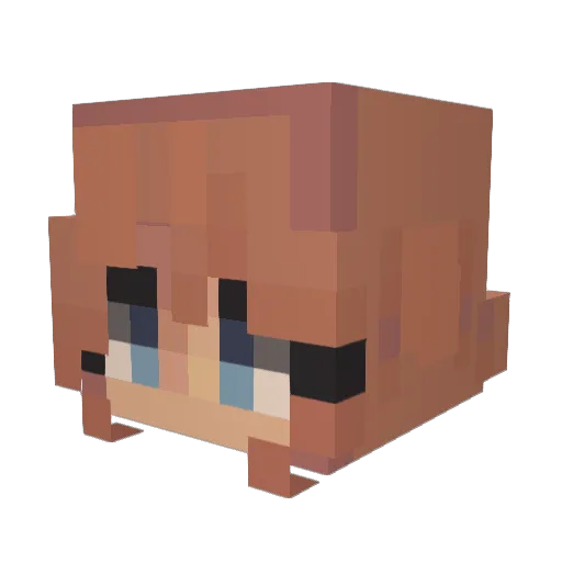 kiwi_w Minecraft avatar head, 3D render
