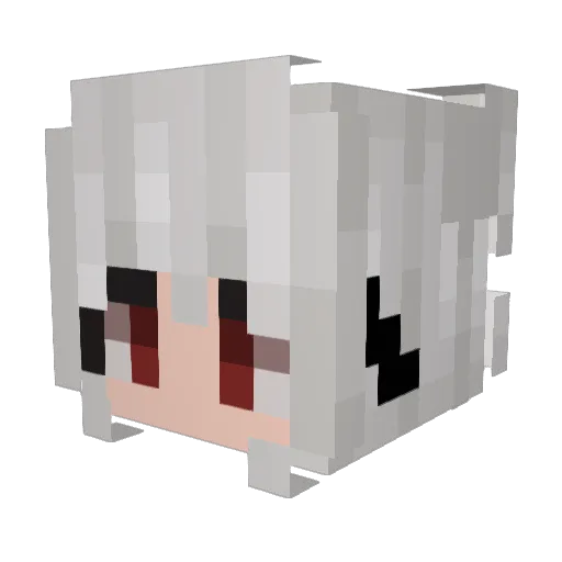 kiwibye Minecraft avatar head, 3D render