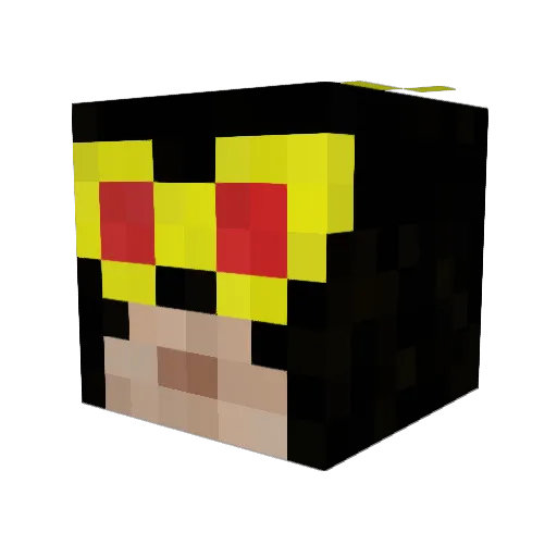 kiwich1cken Minecraft avatar head, 3D render