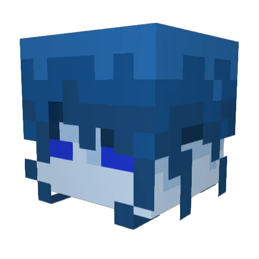 kiwicoated Minecraft avatar head, 3D render