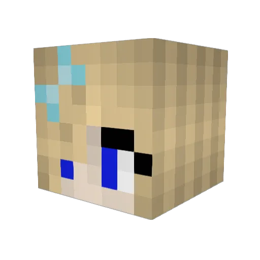 kiwigirl91 Minecraft avatar head, 3D render