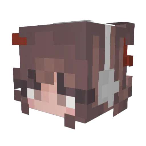 kiwihehe Minecraft avatar head, 3D render