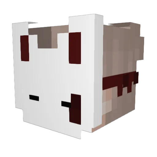 kiwii_0 Minecraft avatar head, 3D render