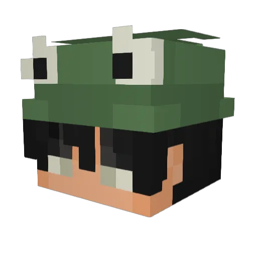 kiwikosmik Minecraft avatar head, 3D render