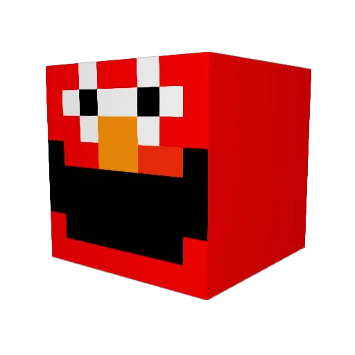 kiwilazer Minecraft avatar head, 3D render