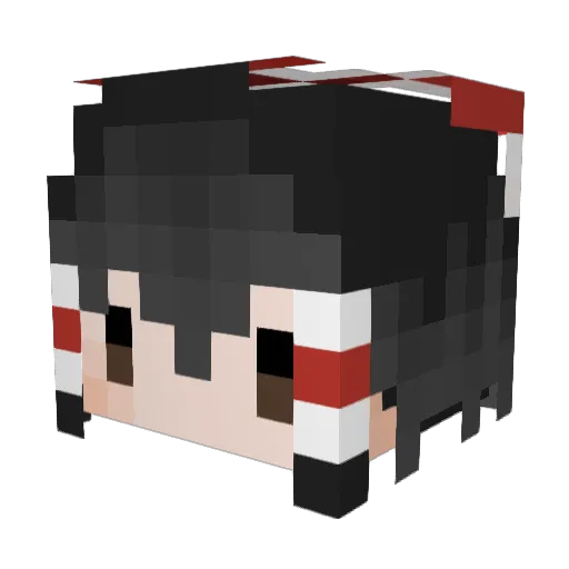 kiwimin Minecraft avatar head, 3D render