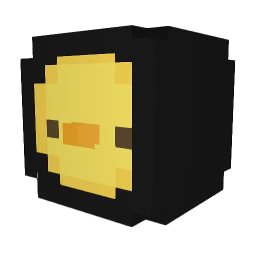 kiwisai Minecraft avatar head, 3D render