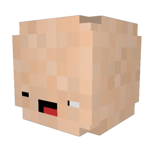 kiwiymc Minecraft avatar head, 3D render