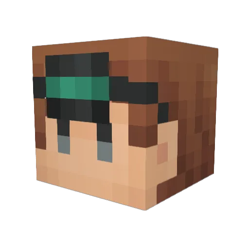 kiwono Minecraft avatar head, 3D render