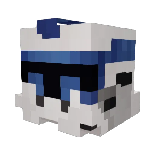 kix_6116_ Minecraft avatar head, 3D render