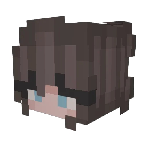 kixie_ Minecraft avatar head, 3D render
