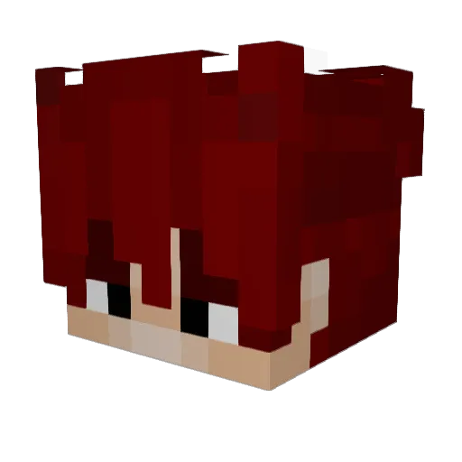 kixkxe Minecraft avatar head, 3D render