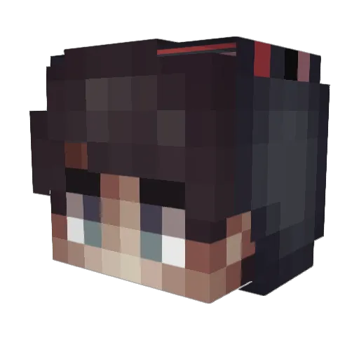kixon Minecraft avatar head, 3D render