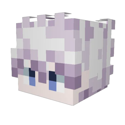 kixsed Minecraft avatar head, 3D render