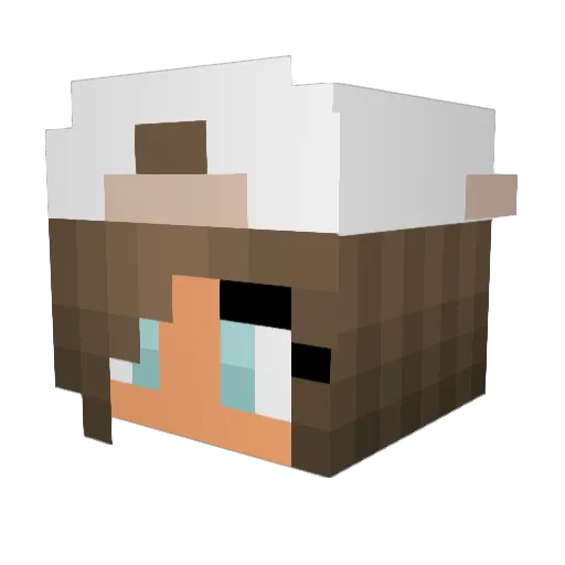 kiya44 Minecraft avatar head, 3D render