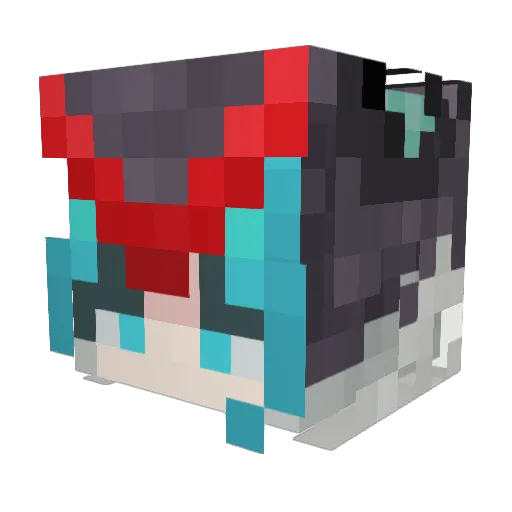 kiya69 Minecraft avatar head, 3D render