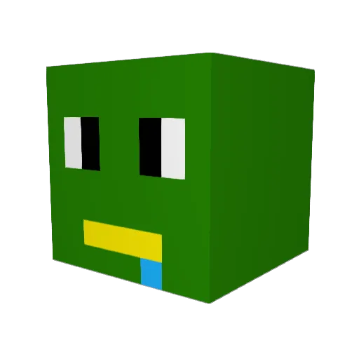 kiyohr Minecraft avatar head, 3D render
