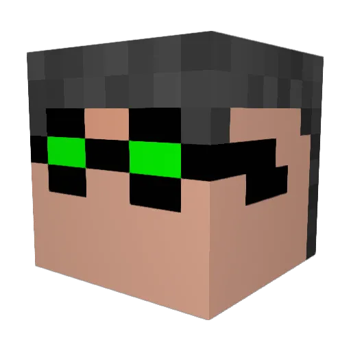 kiyomiix Minecraft avatar head, 3D render