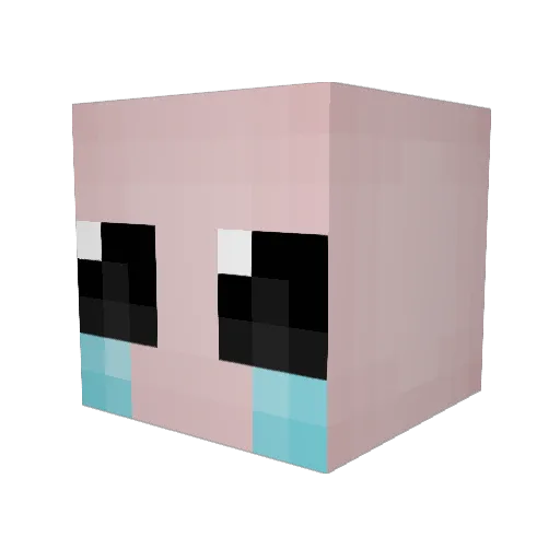 kiyomist Minecraft avatar head, 3D render