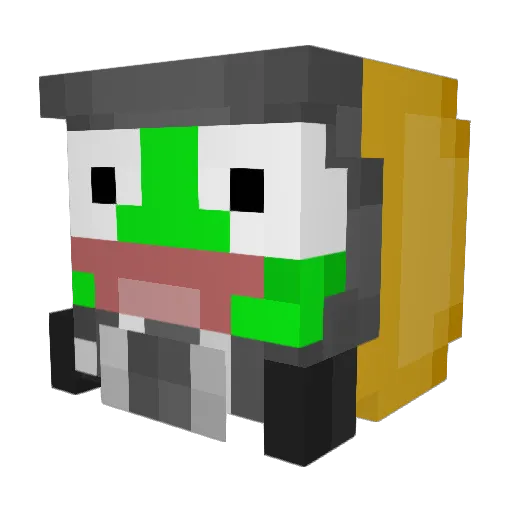 kizaruk Minecraft avatar head, 3D render