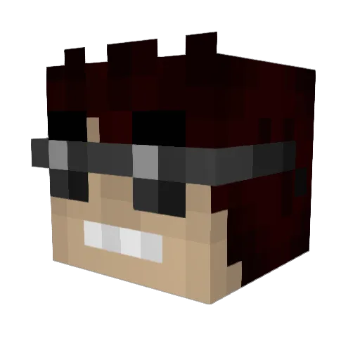 kizerk Minecraft avatar head, 3D render