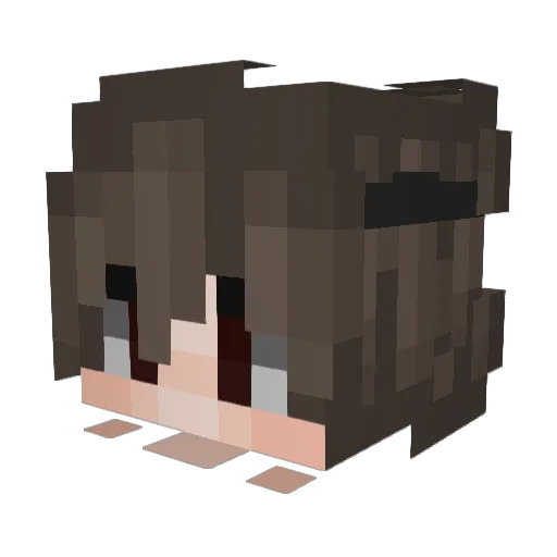 kizizizi Minecraft avatar head, 3D render