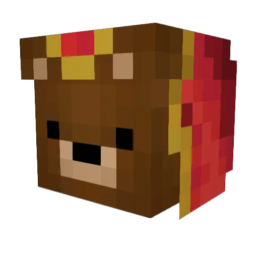 kizoa Minecraft avatar head, 3D render