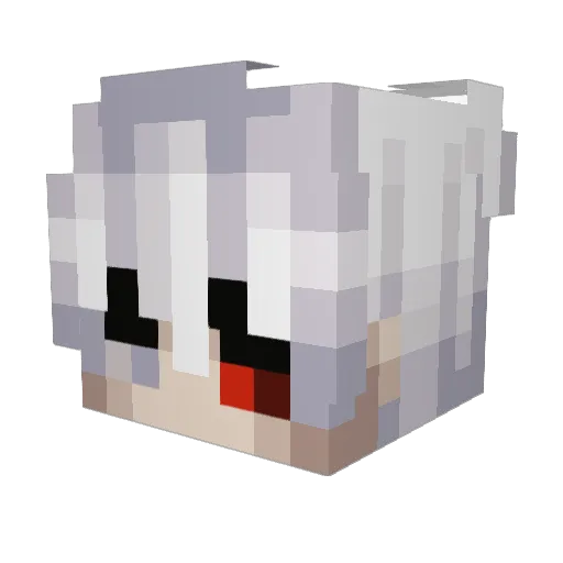 kizzsu Minecraft avatar head, 3D render