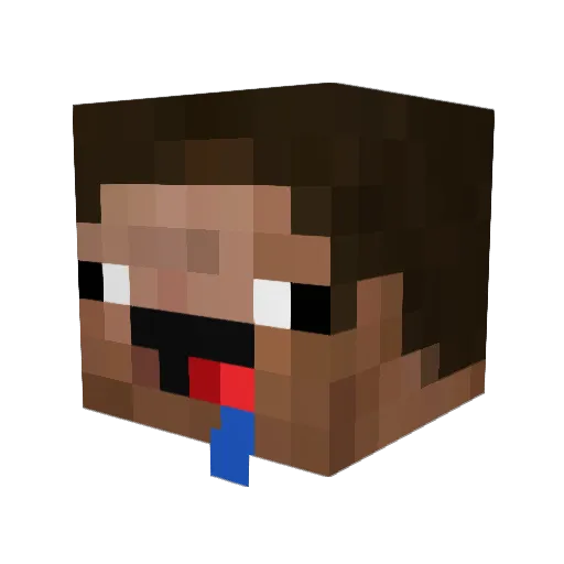kj100569 Minecraft avatar head, 3D render