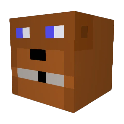 kj5_ Minecraft avatar head, 3D render