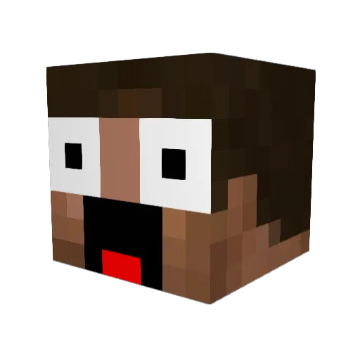 kj_01 Minecraft avatar head, 3D render