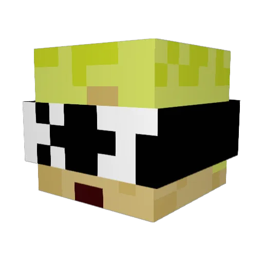 kjcann Minecraft avatar head, 3D render