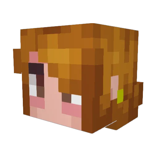 kjh Minecraft avatar head, 3D render