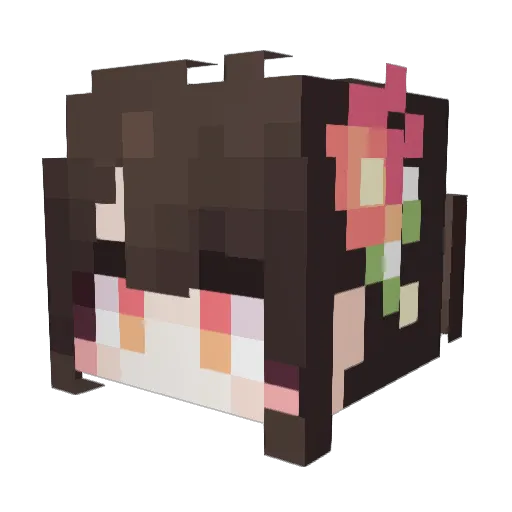 kjihu Minecraft avatar head, 3D render
