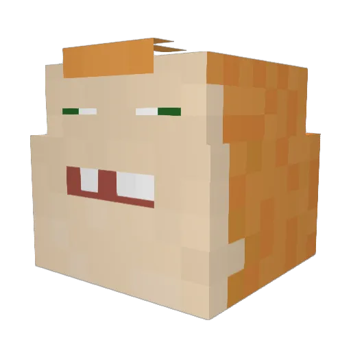kjk2 Minecraft avatar head, 3D render