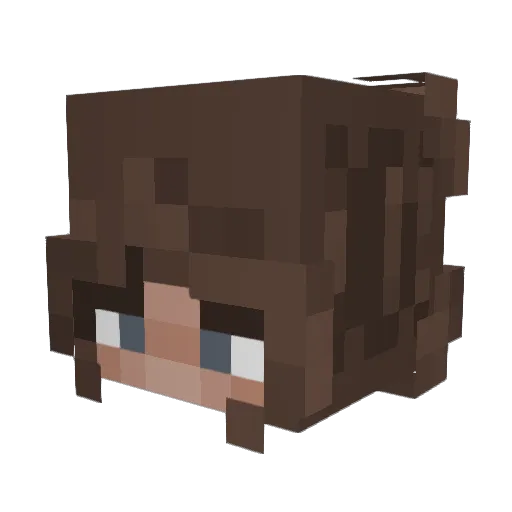 kjkthegreat Minecraft avatar head, 3D render