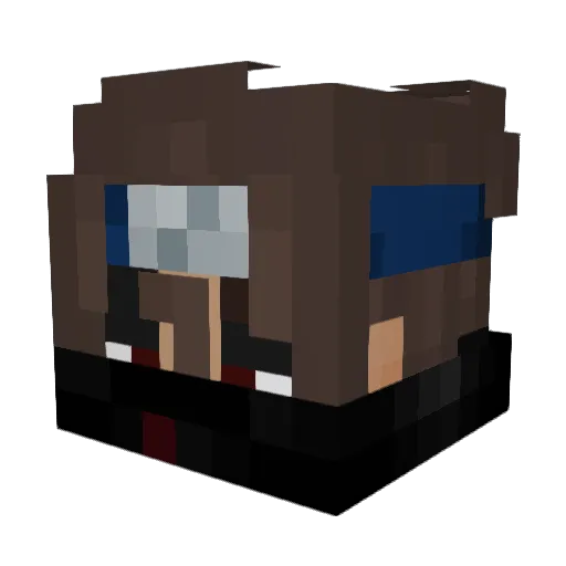 kjlfpir Minecraft avatar head, 3D render