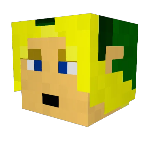 kjoes Minecraft avatar head, 3D render