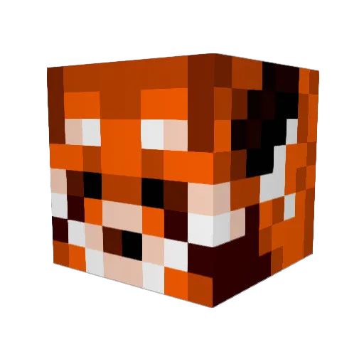 kjpopmofo Minecraft avatar head, 3D render