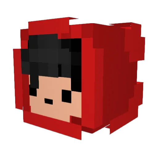 kjuneidi Minecraft avatar head, 3D render