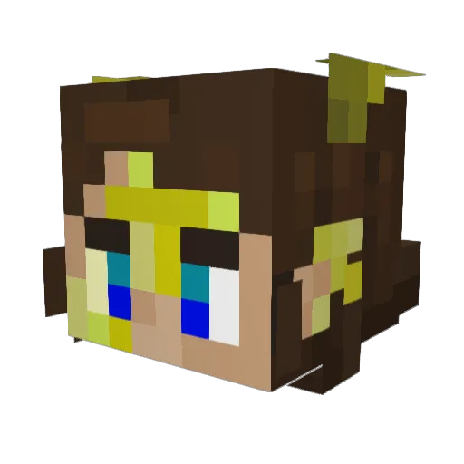 kjup Minecraft avatar head, 3D render
